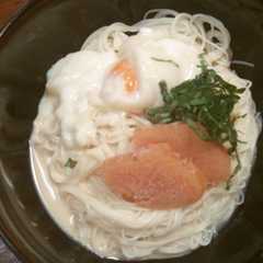รูปของ 夏を乗り切る☆豆乳☆明太子そうめん