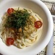 タラコうどん納豆のせ