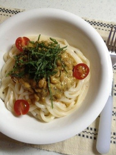 タラコうどん納豆のせ-レシピのメイン写真