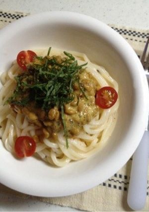 タラコうどん納豆のせ-レシピのメイン写真