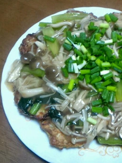 鶏レバーグのたっぷりキノコソース♪-レシピのメイン写真