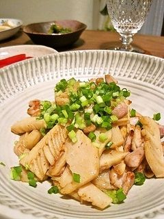 鶏肉とたけのこの塩麹炒め-レシピのメイン写真