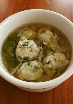 あっさりヘルシー☆白菜と鶏だんごのスープ-レシピのメイン写真