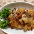 イカ一夜干しのゲソとむき海老のかき揚げ