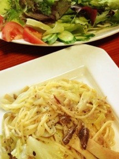 きのこたっぷり!キャベツとツナのパスタ。-レシピのメイン写真
