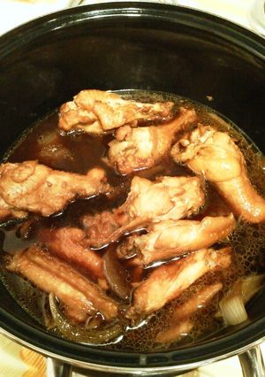 煮るだけ～！鶏（手羽）の黒酢煮-レシピのメイン写真