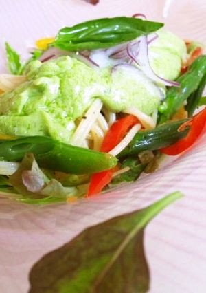 アボカドとバジルの冷製パスタ-レシピのメイン写真