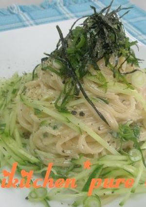 胡瓜と海苔の明太子クリームパスタ♪-レシピのメイン写真