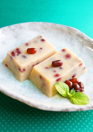 ✿喉越しなめらか～塩小豆葛豆腐✿-レシピのメイン写真