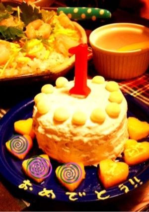 1歳おめでとう‼夏のバースデーケーキ-レシピのメイン写真