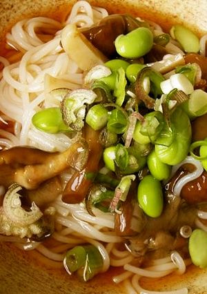 冷麦ときのこのしぐれ煮で美味しくなーれ♪-レシピのメイン写真