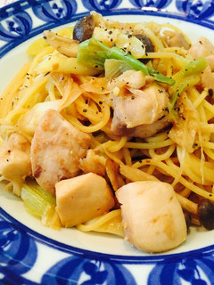 鶏とネギの和風味噌パスタ♪-レシピのメイン写真