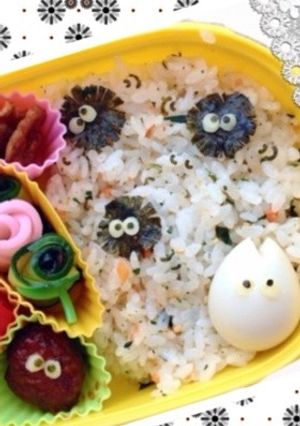 まっくろくろすけ弁当♫-レシピのメイン写真