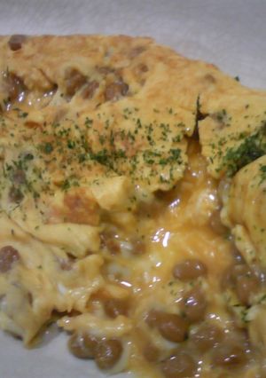 納豆＆チーズの半熟オムレツ-レシピのメイン写真
