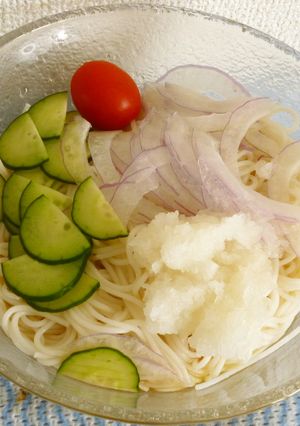 パパの冷やし素麺（Ⅲ）-レシピのメイン写真