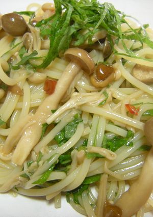 さっぱり！❤キノコの冷たい和風パスタ❤-レシピのメイン写真