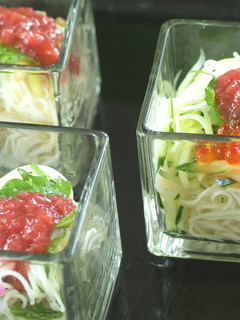 そうめんサラダの梅肉ドレッシング-レシピのメイン写真