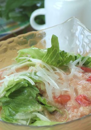 明太とろろドレッシングのサラダ-レシピのメイン写真