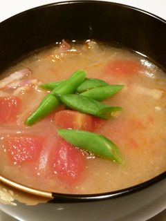 夏限定 トマトのお味噌汁-レシピのメイン写真