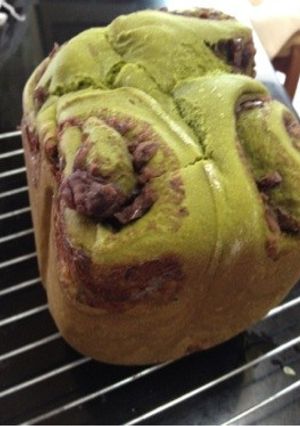 早焼き☆抹茶餡子ロール食パン-レシピのメイン写真