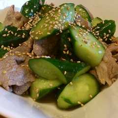 รูปของ スタミナ満点！牛肉ときゅうりにんにく和え