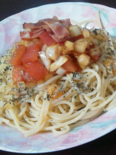 トマトと玉ねぎの和風冷製パスタ-レシピのメイン写真