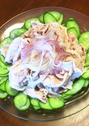 サッパリ冷豚しゃぶ 塩ショウガ焼風-レシピのメイン写真
