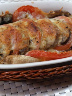 トマトとマッシュルームのチーズ焼き-レシピのメイン写真