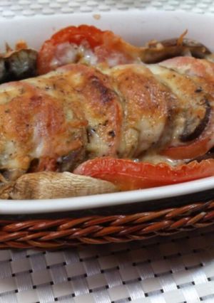 トマトとマッシュルームのチーズ焼き-レシピのメイン写真