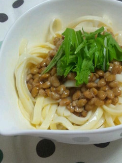 簡単一人ご飯☆冷やし玉子納豆うどん-レシピのメイン写真