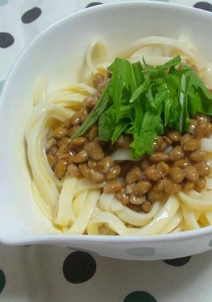 簡単一人ご飯☆冷やし玉子納豆うどん-レシピのメイン写真