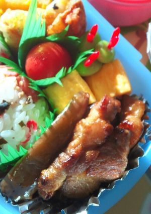 お弁当(#^.^#)豚ロースと茄子炒め-レシピのメイン写真