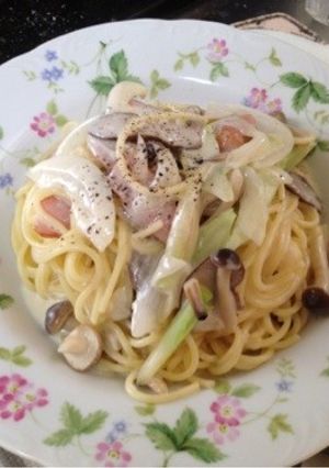 残り野菜で★和風クリームパスタ-レシピのメイン写真