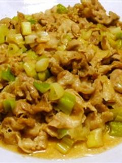 豚薄切り肉と長ねぎの炒め煮-レシピのメイン写真