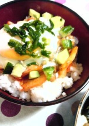 夏のスタミナ！納豆温玉キムきゅう丼：9-レシピのメイン写真