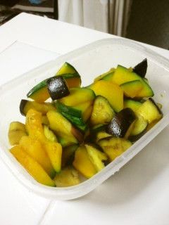 *かぼちゃと茄子のカレー風味炒め*-レシピのメイン写真