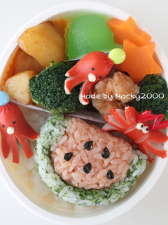 夏のスイカキャラ弁♪-レシピのメイン写真