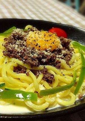 夏の冷やしカルボナーラ麺-レシピのメイン写真