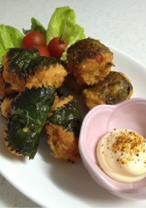 レンコン入りつくねの大葉巻き揚げ-レシピのメイン写真