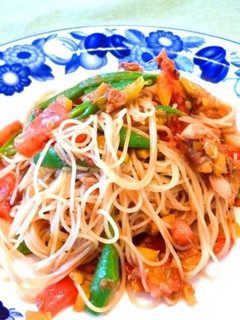 夏野菜の冷製サッパリパスタ-レシピのメイン写真