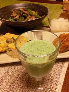 モロヘイヤと豆腐のすり流し(冷製スープ)-レシピのメイン写真