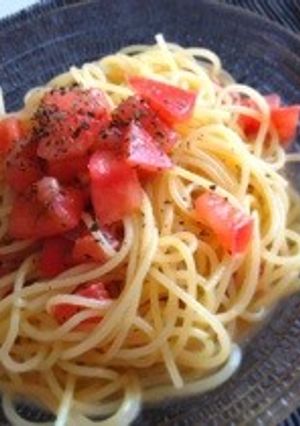 ☆簡単・時短☆トマトと生ハムの冷製パスタ-レシピのメイン写真