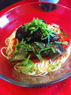 なすの揚げ浸しとトマトのあったかい素麺-レシピのメイン写真