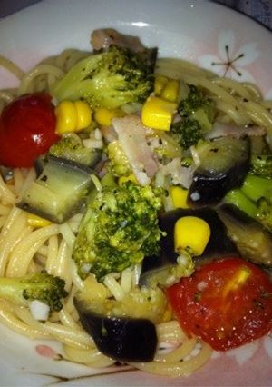 夏野菜ペペロンチーノ-レシピのメイン写真