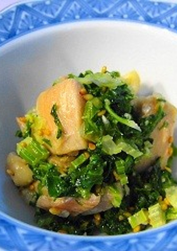 セロリの上半分と鶏の塩麴炒め-レシピのメイン写真
