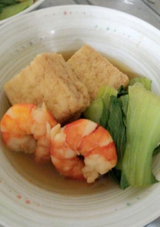 めんつゆで簡単！厚揚げと青梗菜の煮物-レシピのメイン写真