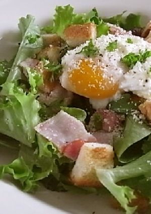 【家ビストロごはん】カリカリパンのサラダ-レシピのメイン写真