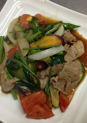 豚と夏野菜のピリ辛炒め-レシピのメイン写真