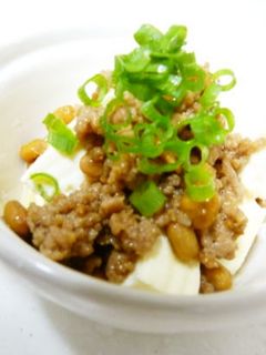 そぼろ納豆で冷奴-レシピのメイン写真