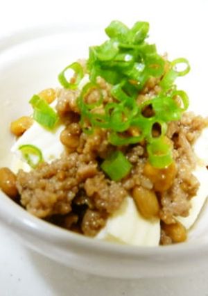 そぼろ納豆で冷奴-レシピのメイン写真